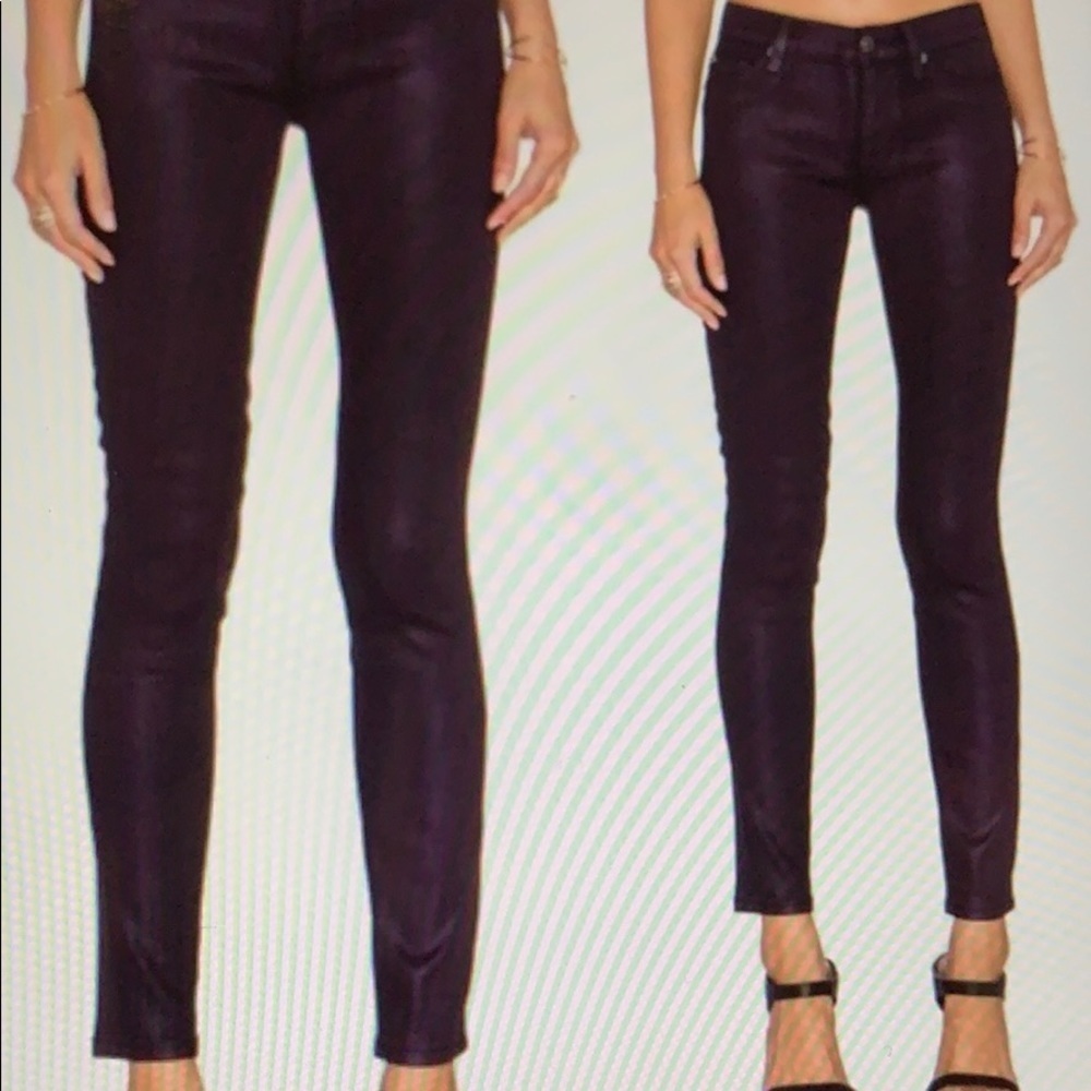 Hudson Nico Super Skinny Midrise Blk Wax Jeans 27 - Picture 3 of 10